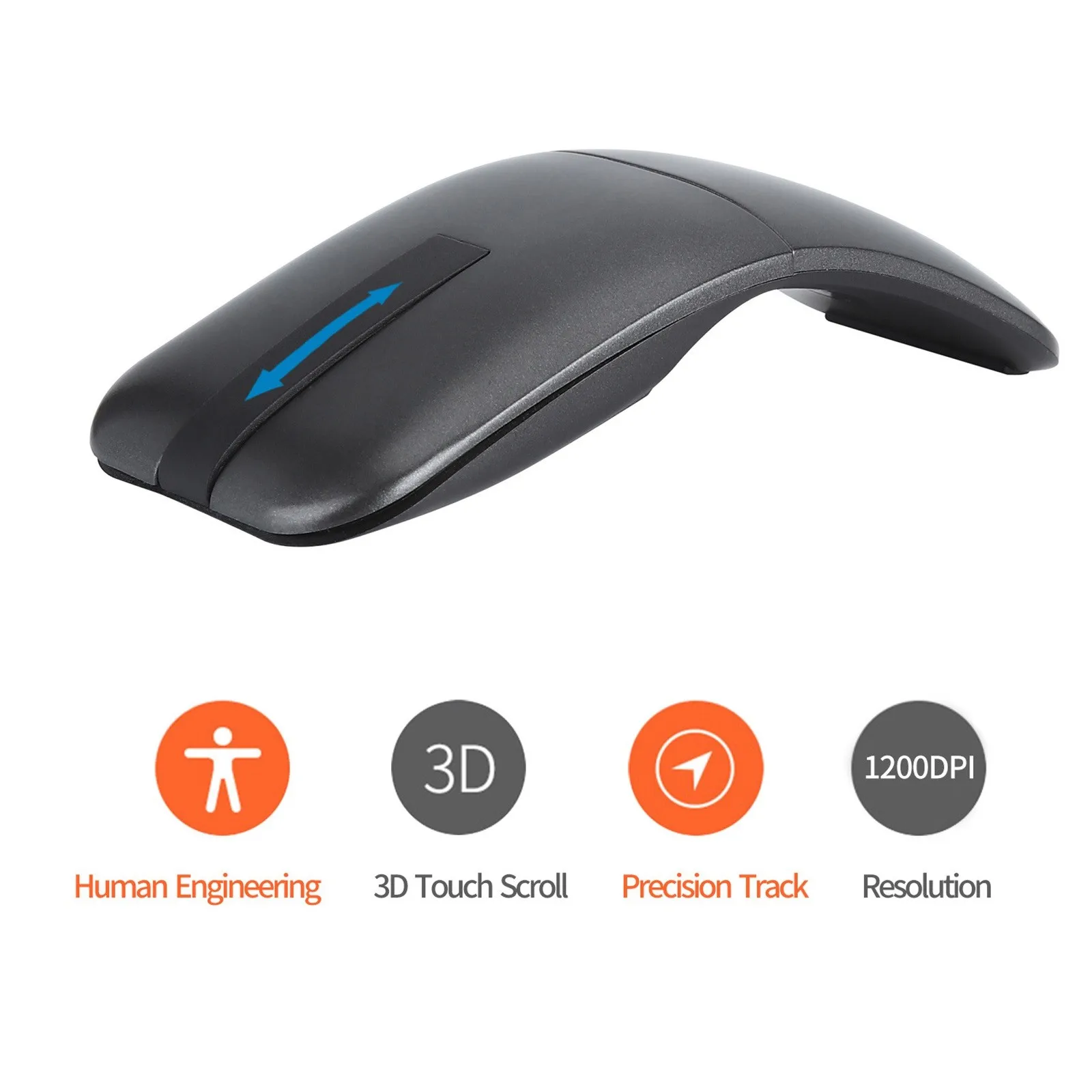 Бесплатная доставка ультратонкая Складная сенсорная Беспроводная оптическая