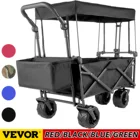 Складная вагон-тележка VEVOR с регулируемой ручкой, Съемный навес, ткань Оксфорд, складная, для покупок на открытом воздухе, для кемпинга, пляжа