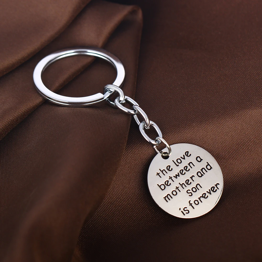 12 шт любовь между мама и сын навсегда брелок круглый с подвесками для ключей день
