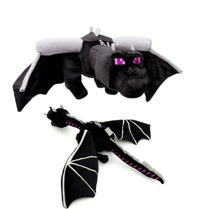 60 см Новый мой мир майнкрафт Дракон плюшевый мягкий черный эндердракон ПП хлопок