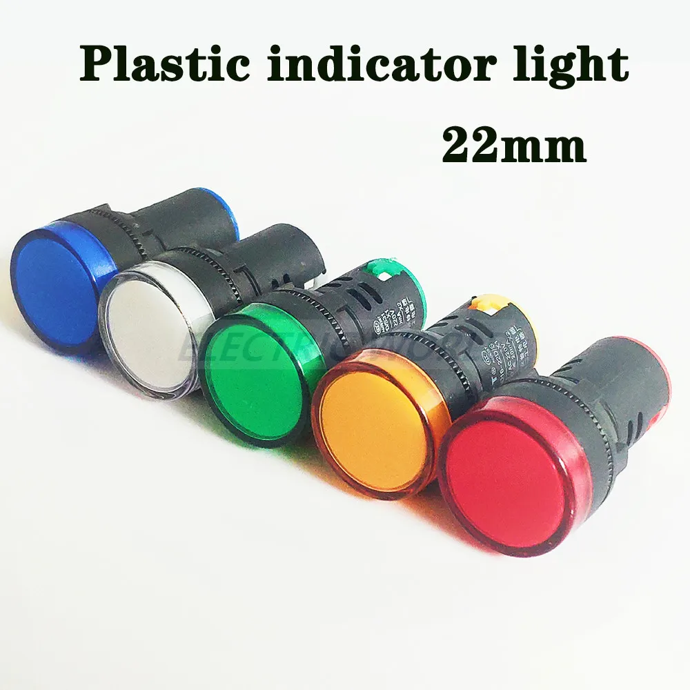 

Светодиодный металлический индикатор светильник 22 мм водонепроницаемый сигнальная лампа мощность светильник DC12V DC24V AC220V цвет красный, желтый синий зеленый лампы индикатора