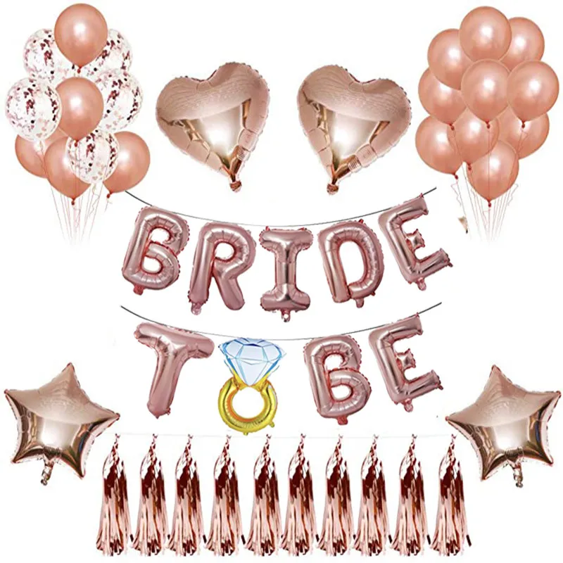 Свадебное украшение 16-дюймовый воздушный шар с надписью BRIDE TO BE набор воздушных