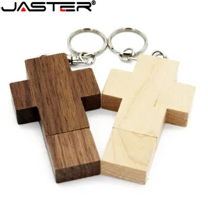 JASTER (более 1 шт. бесплатный логотип) usb-накопитель в виде деревянного Креста 2,0 USB флэш-накопитель брелок 4 ГБ 16 ГБ 32 ГБ 64 Гб подарок логотип клиента