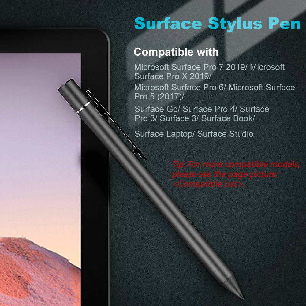 Перезаряжаемая ручка MoKo стилус для Microsoft Surface Pro X /7 2019/Pro 6/Pro 5 (2017)/Pro 4/Pro 3/Surface