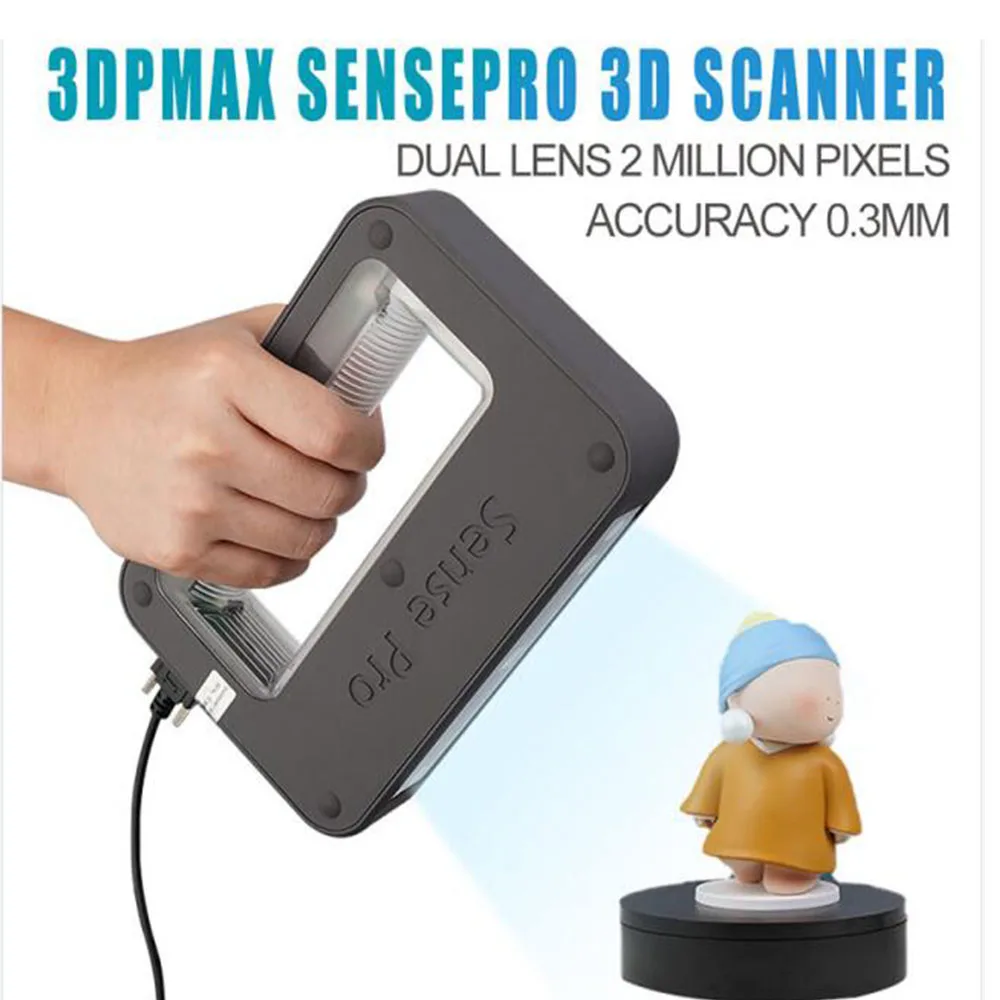 CREASEE TOP 3d Printer Scanner Handheld 3D Scanner Portable 3D Modeling Scanners 0.3mm Support OBJ/STL/PLY Suit for Windows8/10