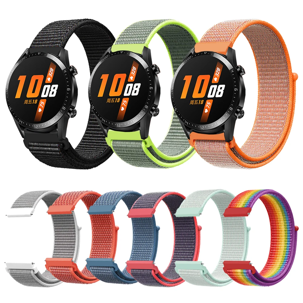 GT ACTIVE/классический тканый нейлоновый петля ремешок для HUAWEI GT2 часы 46 мм браслет
