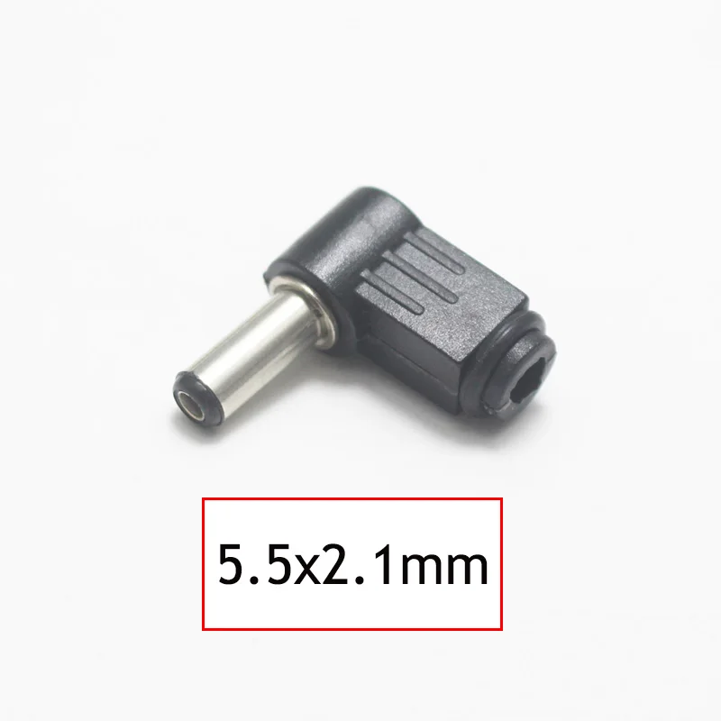 1Pcs DC Power Male Plug Jack Adapter 90 Degree Male 6.3x3.0 6.0x4.4 5.0x3.0 5.5x2.5 5.5x2.1 4.8x1.7 4.0x1.7 3.5x1.35 2.5x0.7mm images - 6
