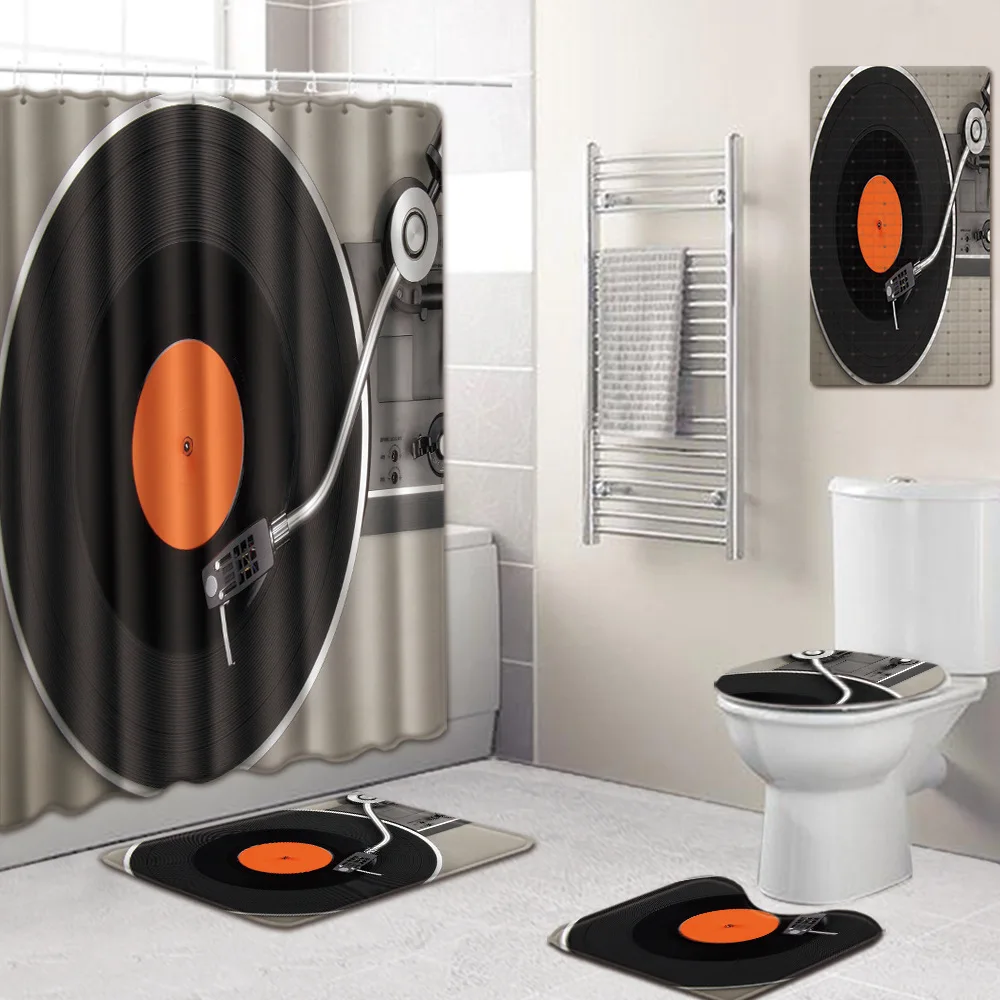 F креативный CD коврик для ванной комнаты 5 шт. рождественские коврики