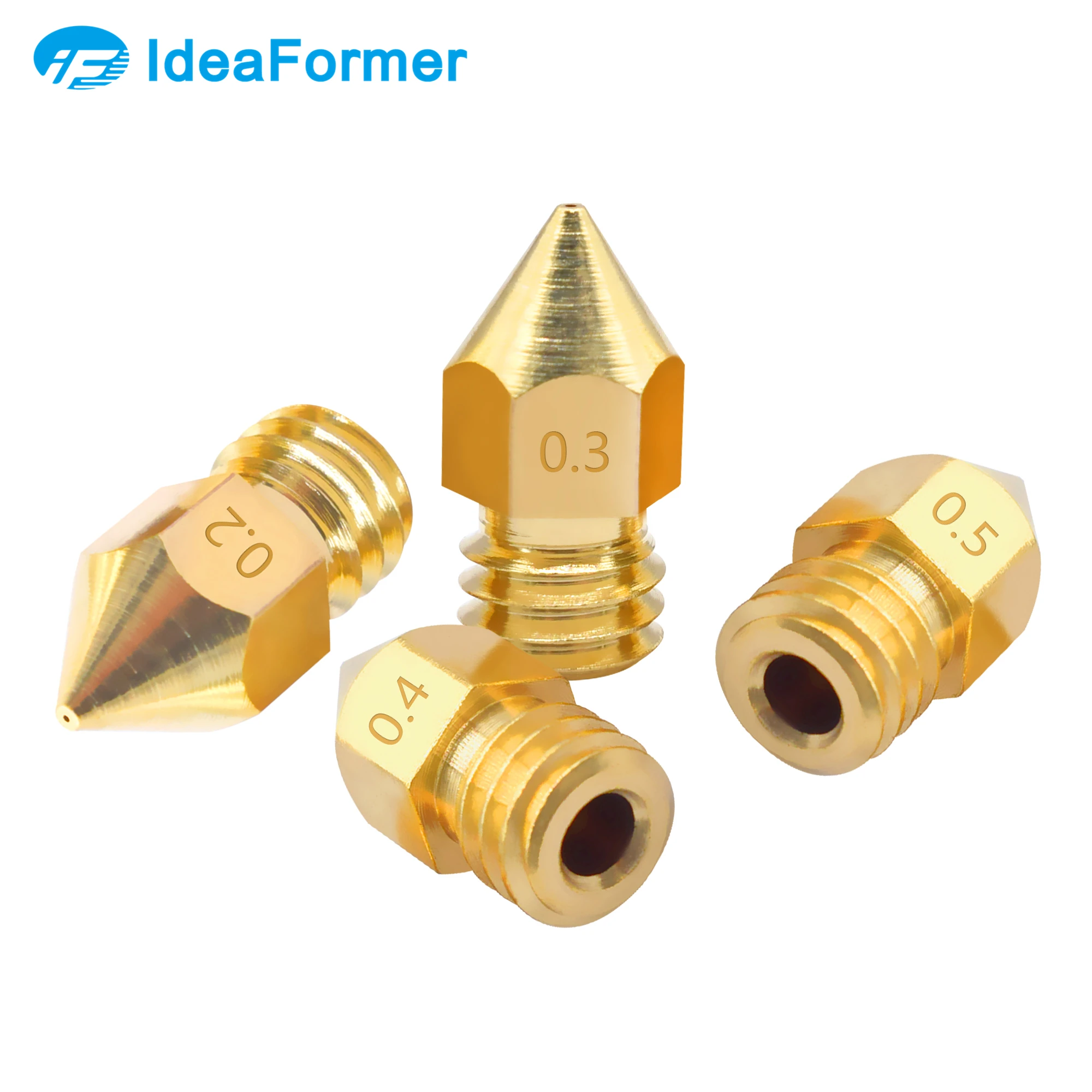

3D Printer Nozzles 5pcs/10pcs per lot MK8 Extruder Copper Nozzle Extruder Print Head 1.75mm/3.00mm for 3D Printer Makerbot MK8