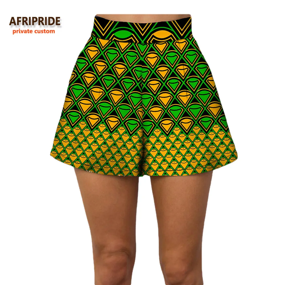 525 Летние женские пляжные шорты AFRIPRIDE индивидуальные повседневные короткие штаны хлопок батик принт Африканский A722108 - Цвет: 525