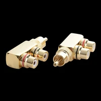 1 rca male to 2 rca female av audio video adapter plug splitter converter connector
