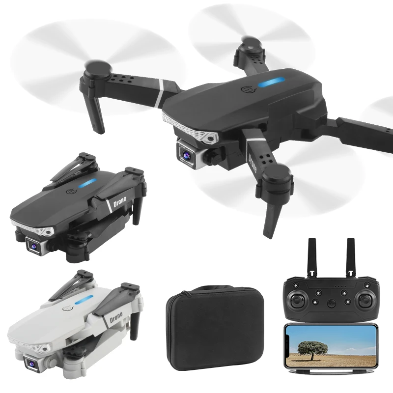 

New E88 Pro Rc Drone With HD 4K 1080P WiFi FPV Dual Camera Professional Aerial Photography Fixed Height Foldable Mini Quadcopter