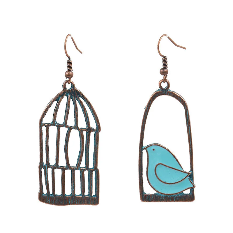 Креативные Асимметричные висячие серьги в виде птичьей клетки 2020 женские
