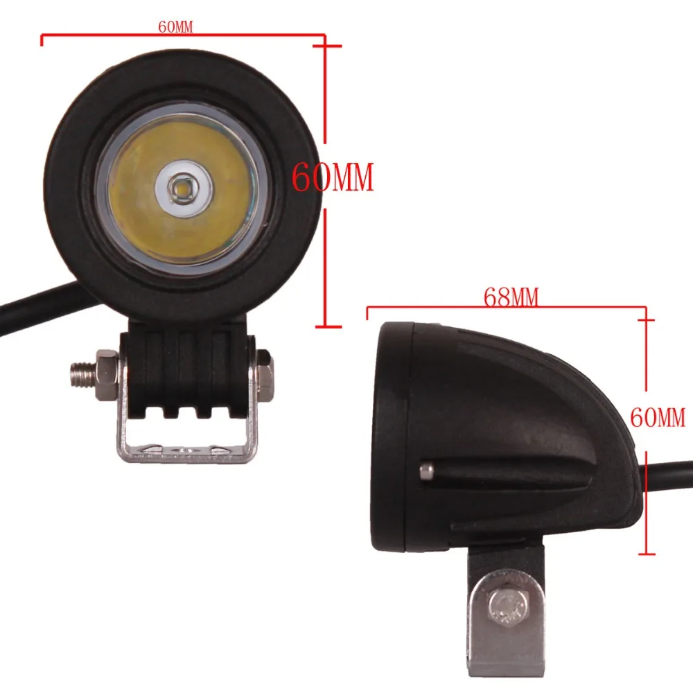 2 дюйма светодиодный рабочий Светильник Мини Авто Грузовик ATV мотоцикла 10W 12V 24V 4X4
