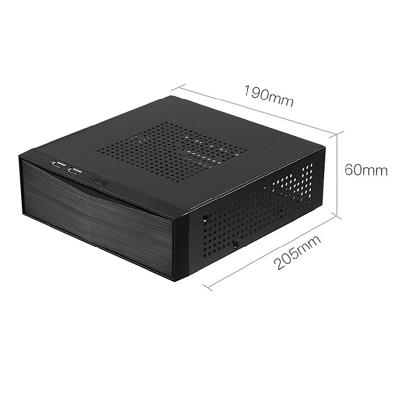 Mini ITX чехол + 84 Вт 12 В плата питания шасси для HTPC USB2.0 Промышленные корпуса