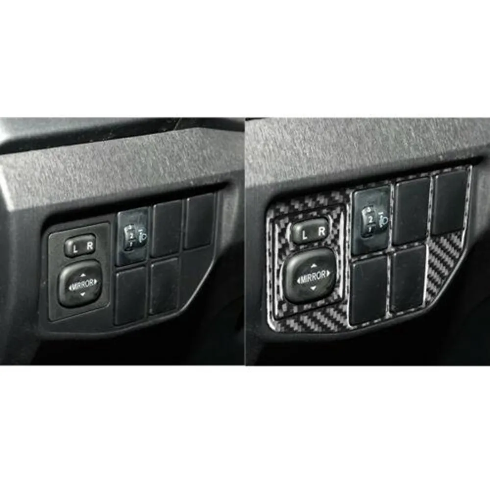 

Waterproof Sticker 1pcs Carbon Fiber Decor High Temperature Resistance Rearview Mirror Switch Panel Cover