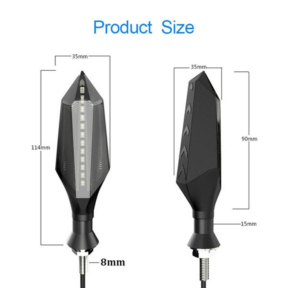 Светодиодный указасветильник поворота для мотоцикла 2 шт. | Спорт и развлечения