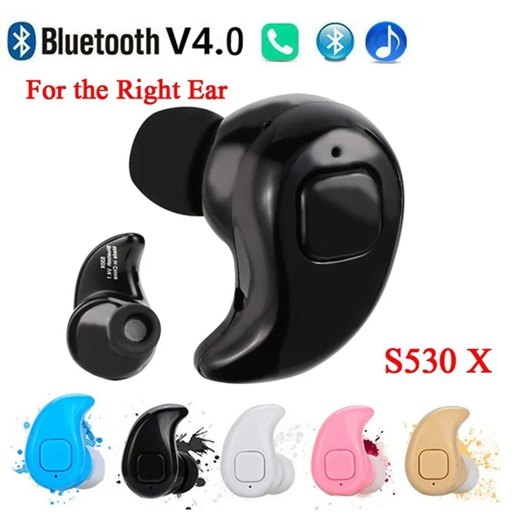 Мини беспроводные Bluetooth наушники в ухо Спорт с микрофоном гарнитура для всех