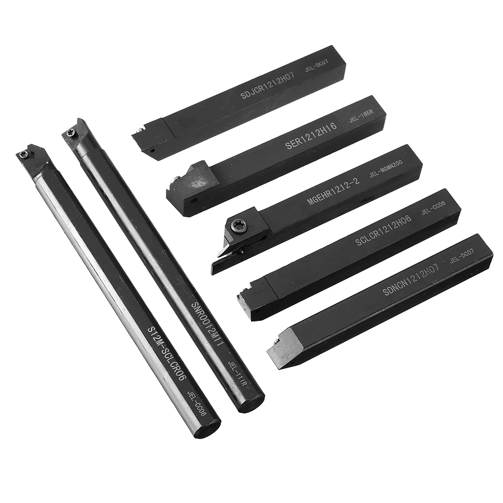 64 шт./компл. 12 мм держатель токарного станка с 50 карбидными вставками DCMT CCMT MGMN ER IR