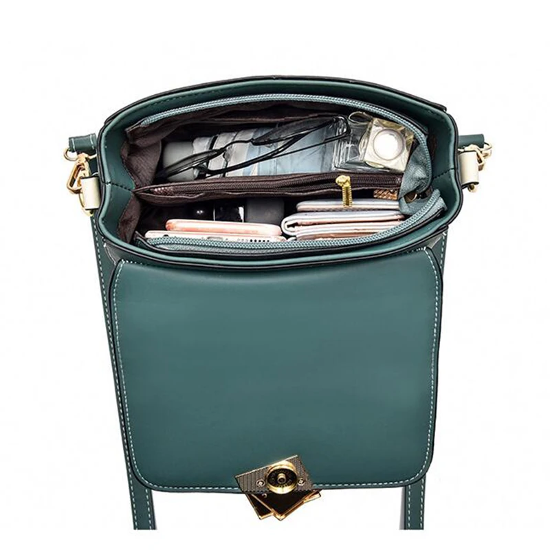 Women Purses And Handbags Luxury Crossbody Sling Bags With Lock Decors Top-Handle Tas Totes Lady Messenger Bag Shoulder Trendy | Багаж и