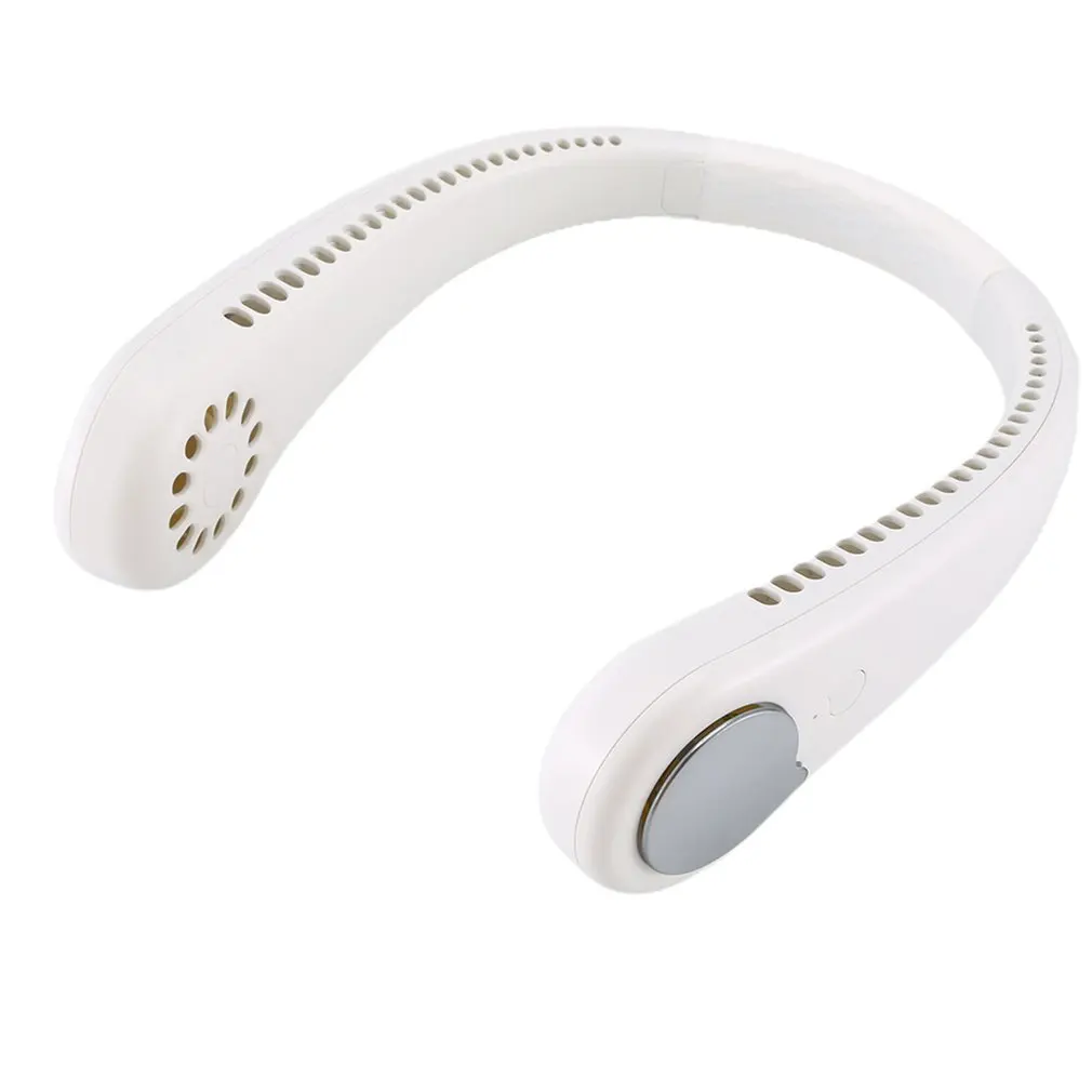 

Summer Air Cooling Neck Fan Bladeless Hanging Neck Fan Air Cooler Outdoor Sport Mini USB Rechargeable Neckband Fans Strong Wind