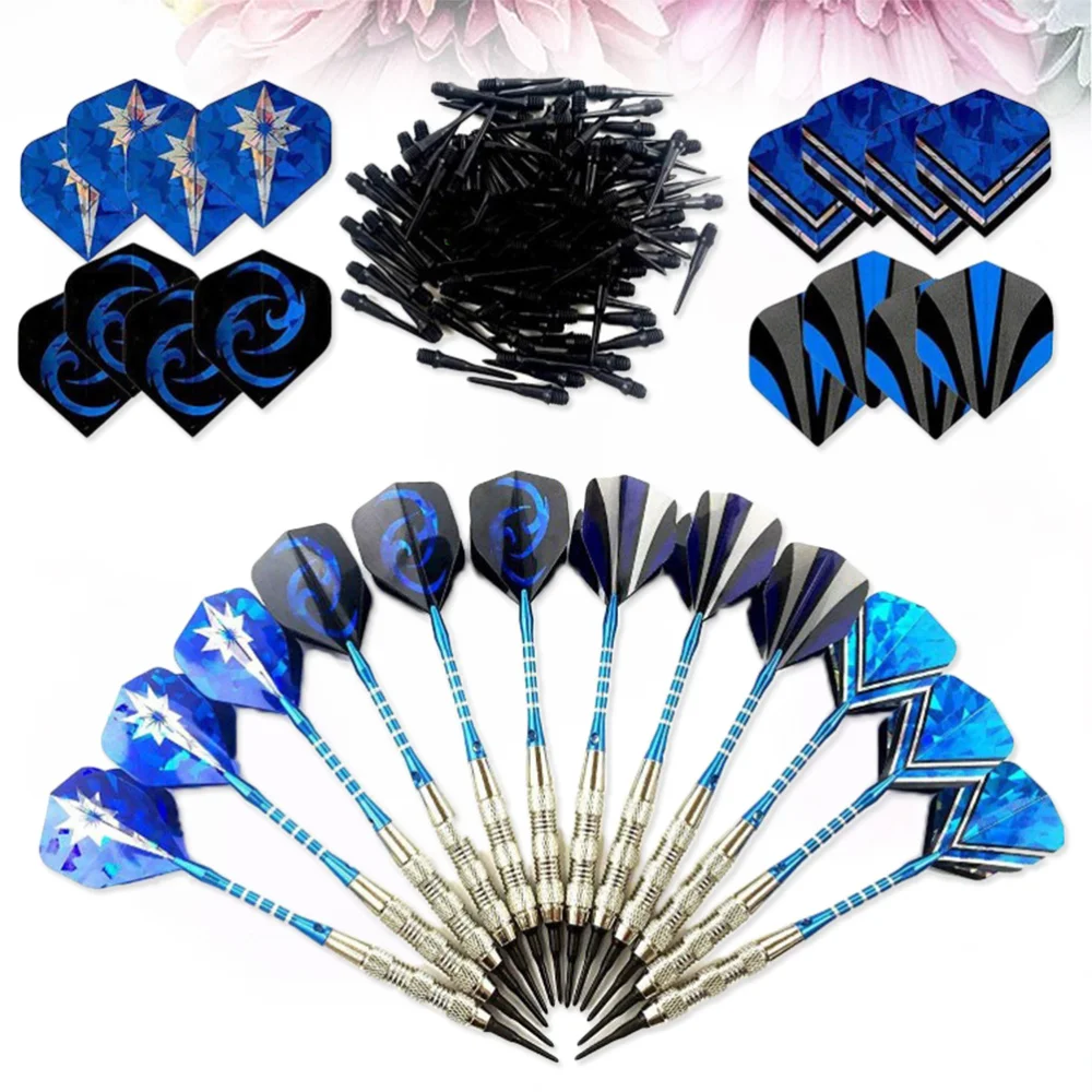 

Iron Darts Set Kit 12pcs Darts 16pcs Darts Flights 120pcs Dart Tip Point