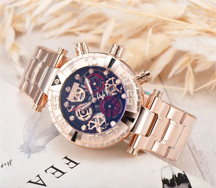 

High quality BOLT ZEUS Quartz Stainless Steel Waterproof Sport Clock Business Men Casual Fashion calendar Date Wristwatch