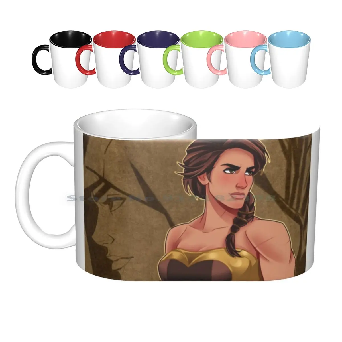 

Керамические кружки Kassandra Ii, кофейные чашки, Кружка для молока и чая, мифологическая кружка Kassandra Beauty Legend, креативные трендовые винтажные игр...