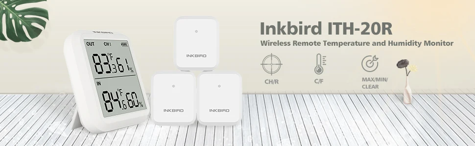 Inkbird Примечание 20R Наружная часть термометр Влажность монитор