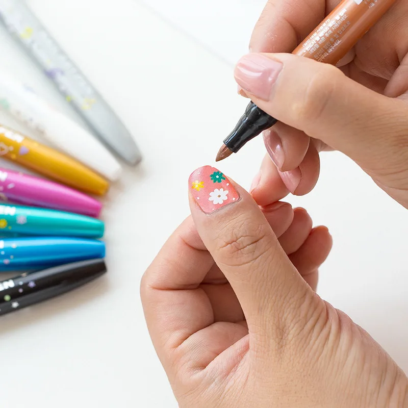 Маркеры для нейл-арта 1 7 мм 8 цветов | Канцтовары офиса и дома