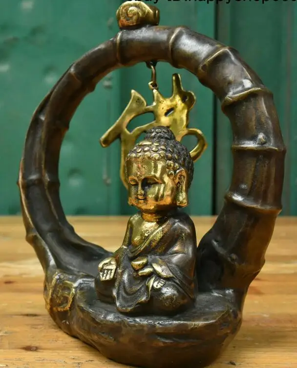 China Bronze Gilt Sakyamuni Tathagata Prince Edward Buddha Incense burner Statue | Дом и сад