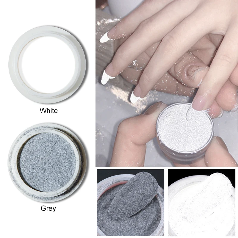 MIZHSE 1 коробка блестящий порошок для ногтей белый серый хайлайтер в темноте