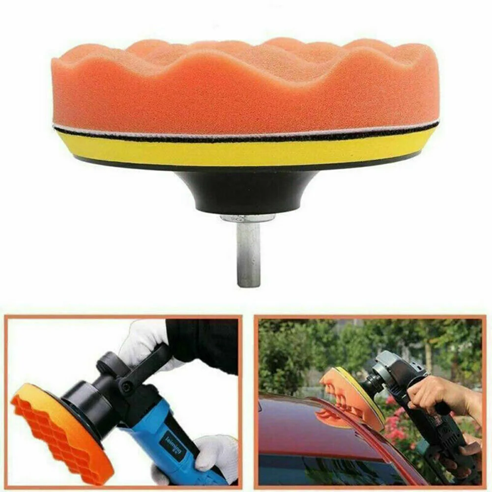 

12pcs 4in Waxing Buffing Sponge Buffer Polishing Pad Kit For Car Polisher