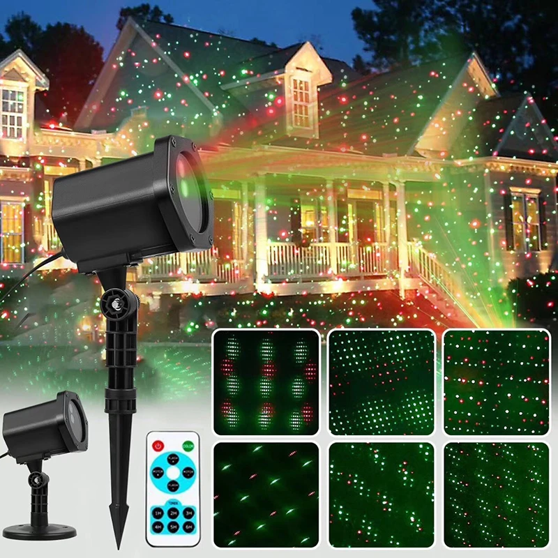 

Лазерный проектор, Рождественский уличный лазерный светильник, проекторы, садовый светильник для газона, светодиодный Ландшафтный сцениче...