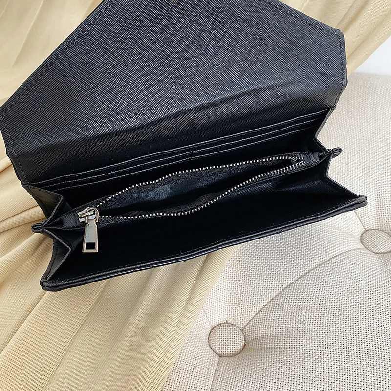 

Black Wallet Luxury Wallet Women's Wallet Women PU Purse Chain Wallet Multi-Card Card Holder Small Wallet Coin Purse