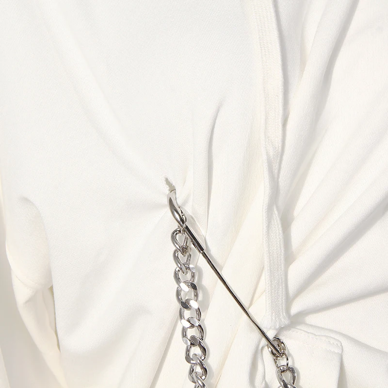 Женский Асимметричный свитшот с рюшами и длинным рукавом | Женская одежда