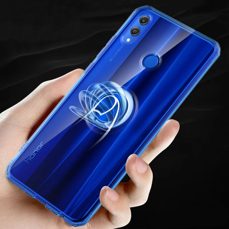 Для huawei Honor 8X чехол Honor8X бизнес с кольцом для пальцев магнетизм держатель прозрачный чехол для huawei Honor 8X чехол для телефона