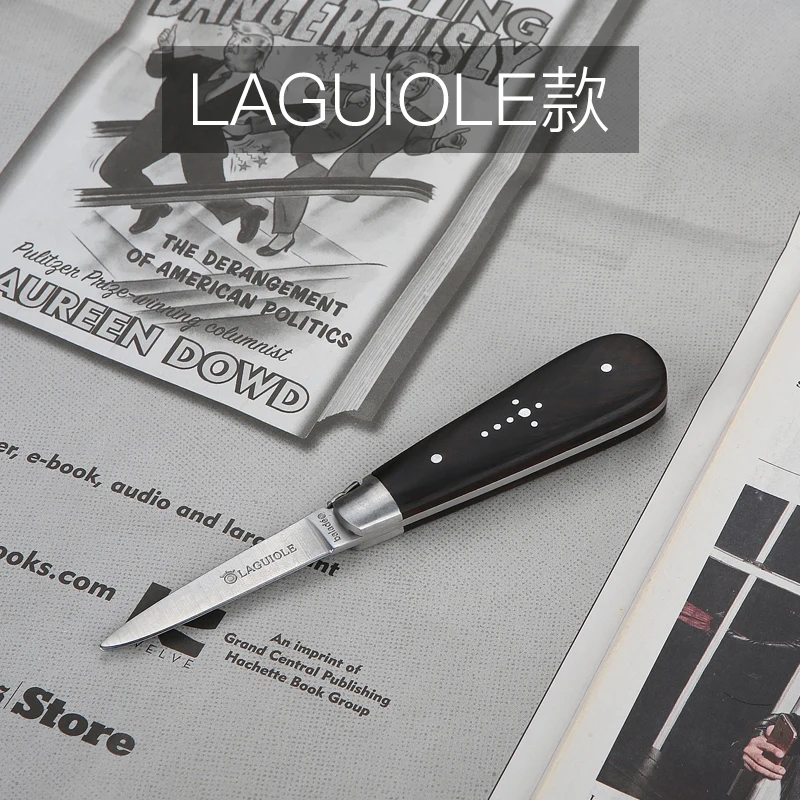 Ebony handle Открытый серп устрицы морской леща открывалка из нержавеющей стали есть устрицы артефакт коммерческий французский профессиональный - Цвет: Ebony handle
