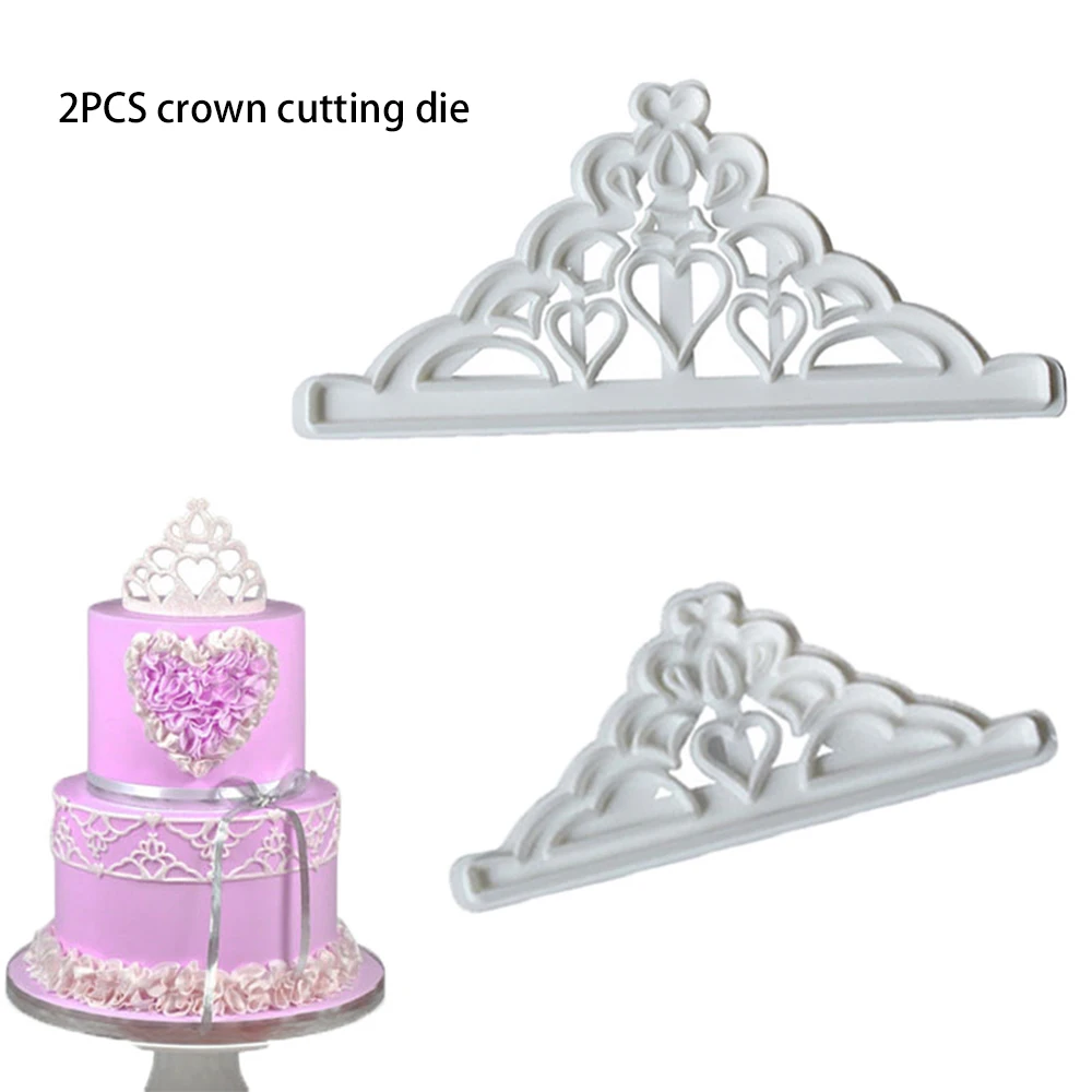 

2Pcs Fudge Crown Mold Cake Decoration Baking Mold Crown Shape Chocolate Creative Birthday Waffle Decoration Tools Dropshipper