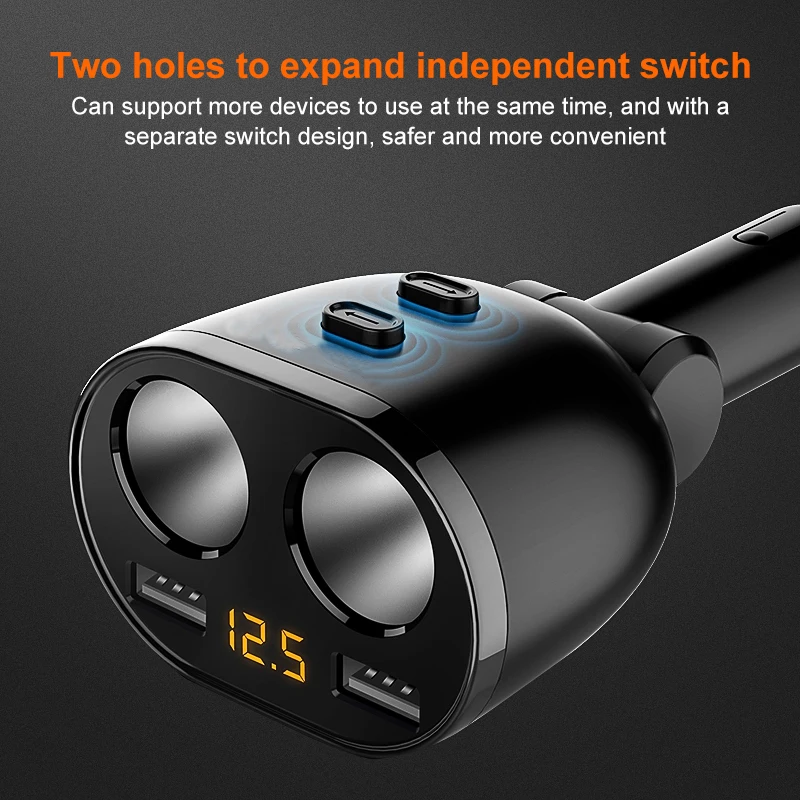 Автомобильный адаптер для автомобильного прикуривателя 12 В/24 В двойной USB