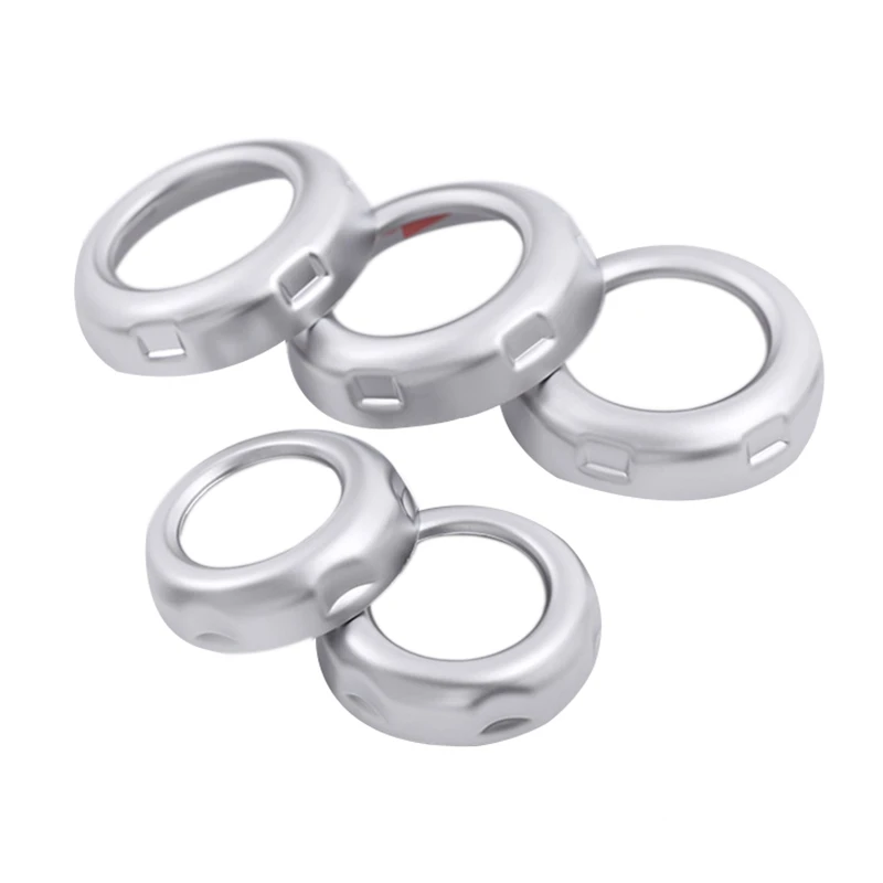 5Pcs Car Dashboard Console Switch Button Ring Cover Trim Auto Styling Chrome for Land Rover Discovery 4 Range Sport |