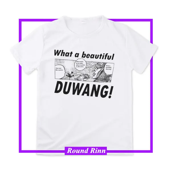 Футболка с принтом Необычные приключения Джоджо белый топ короткими рукавами