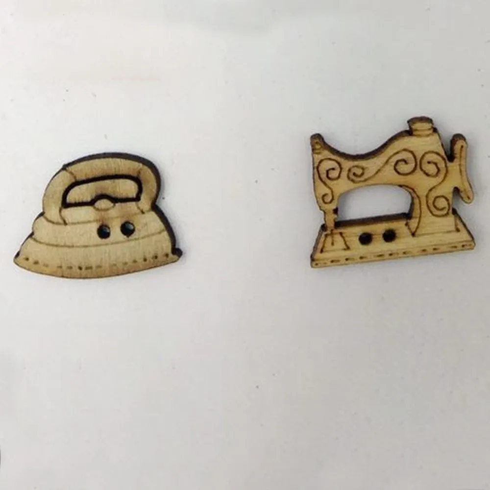 50 шт. декоративные деревянные пуговицы для швейной машины | Дом и сад