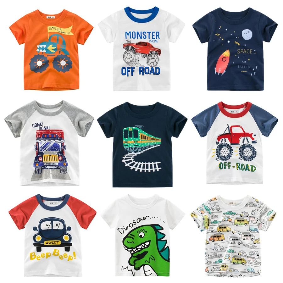 Летние детские топы одежда для маленьких мальчиков Спортивная футболка детей