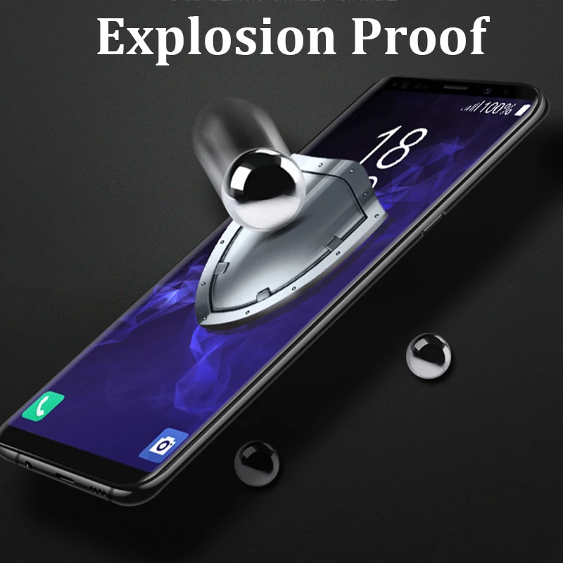 tempered glass phone case For Samsung Galaxy S9 S8 Plus S7 S6 Edge Screen Protector on Galaxi 8s 9s 7s S 9 8 7 6 edge 3d |