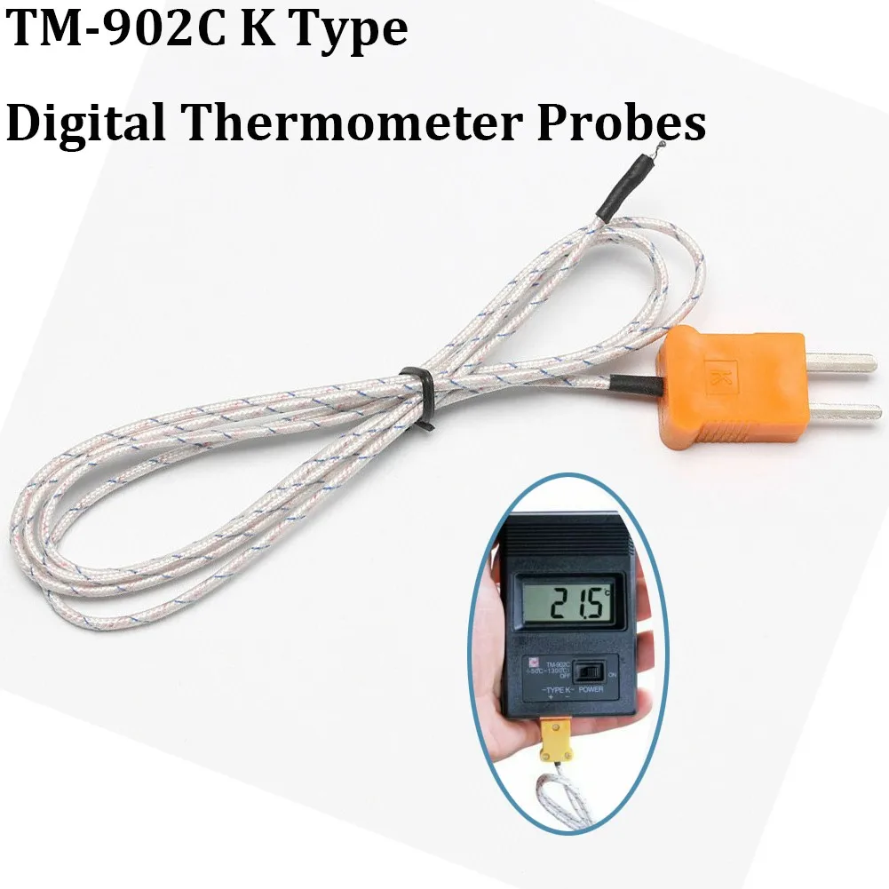 

New TM-902C K Type Digital Thermometer Probes Thermocouple Sensor 1Meter Plastic For Measurement Of Air And Gas