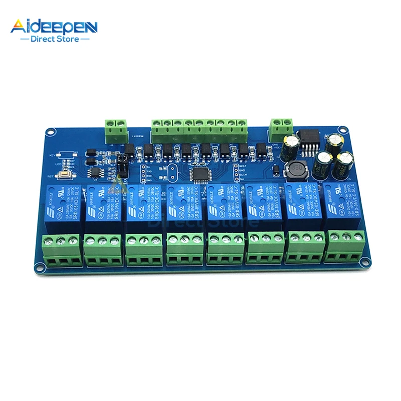 

Aideepen Relay module switch Modbus RTU 1/2/4/8 каналов