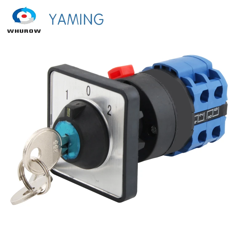 LW26 20/2 одно отверстие с ключом Универсальный DIY серебряный контакт 2 полюса три