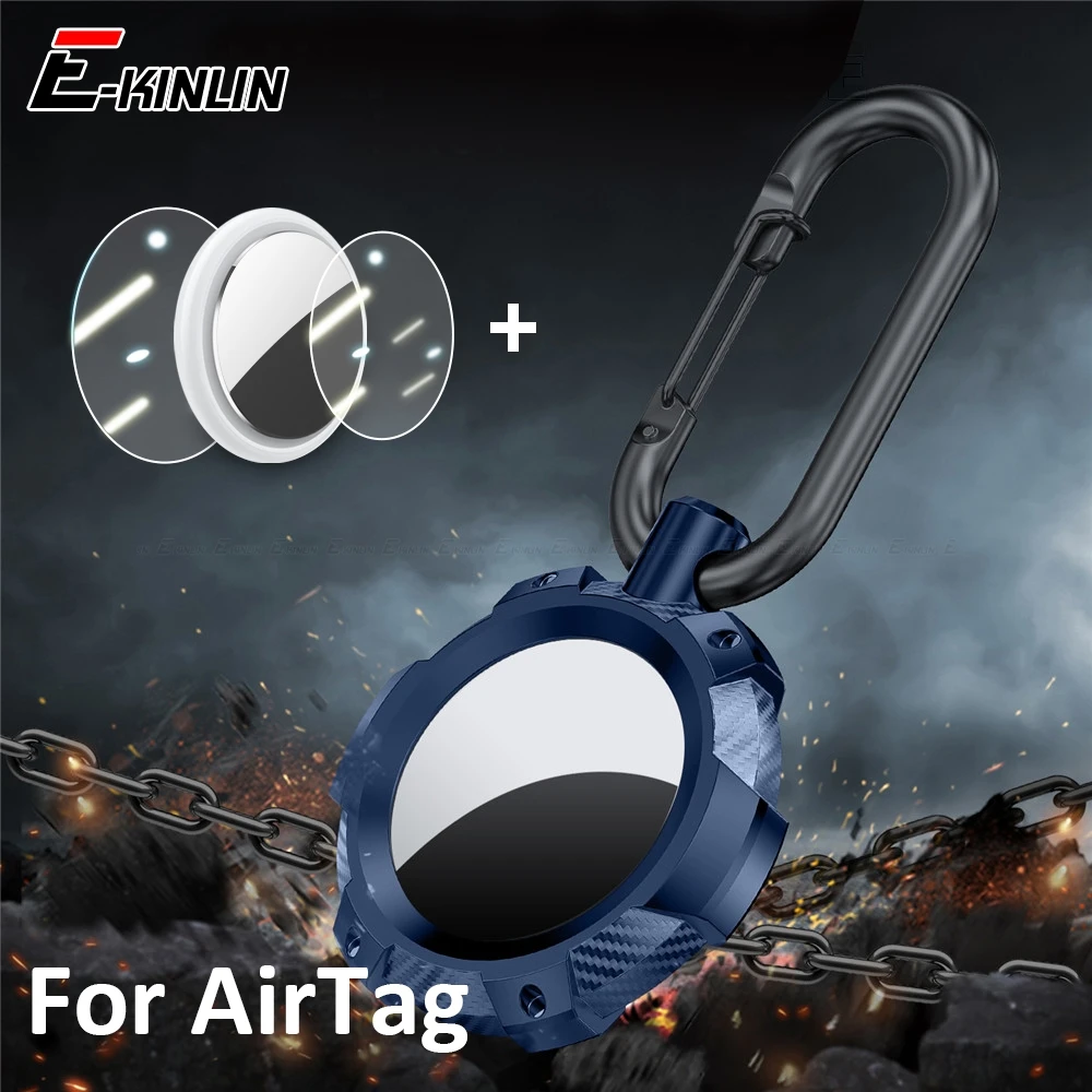 

Защитный чехол из ТПУ для Apple Airtag с защитой от потери, ударопрочный чехол-брелок с гидрогелевой защитной пленкой