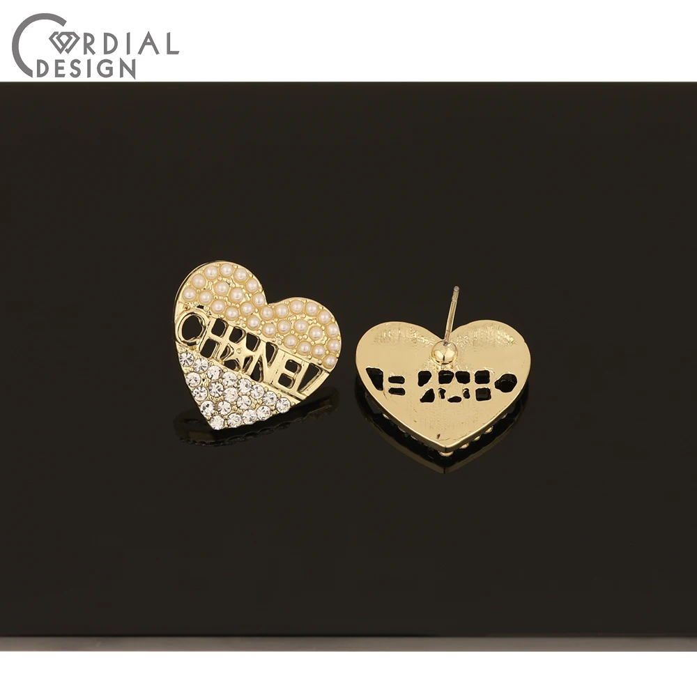 

Cordial Design 50Pcs Jewelry Accessories/Geometry Shape/Imitation Pearl/Jewelry Findings & Components/Rhinestone Earrings Stud